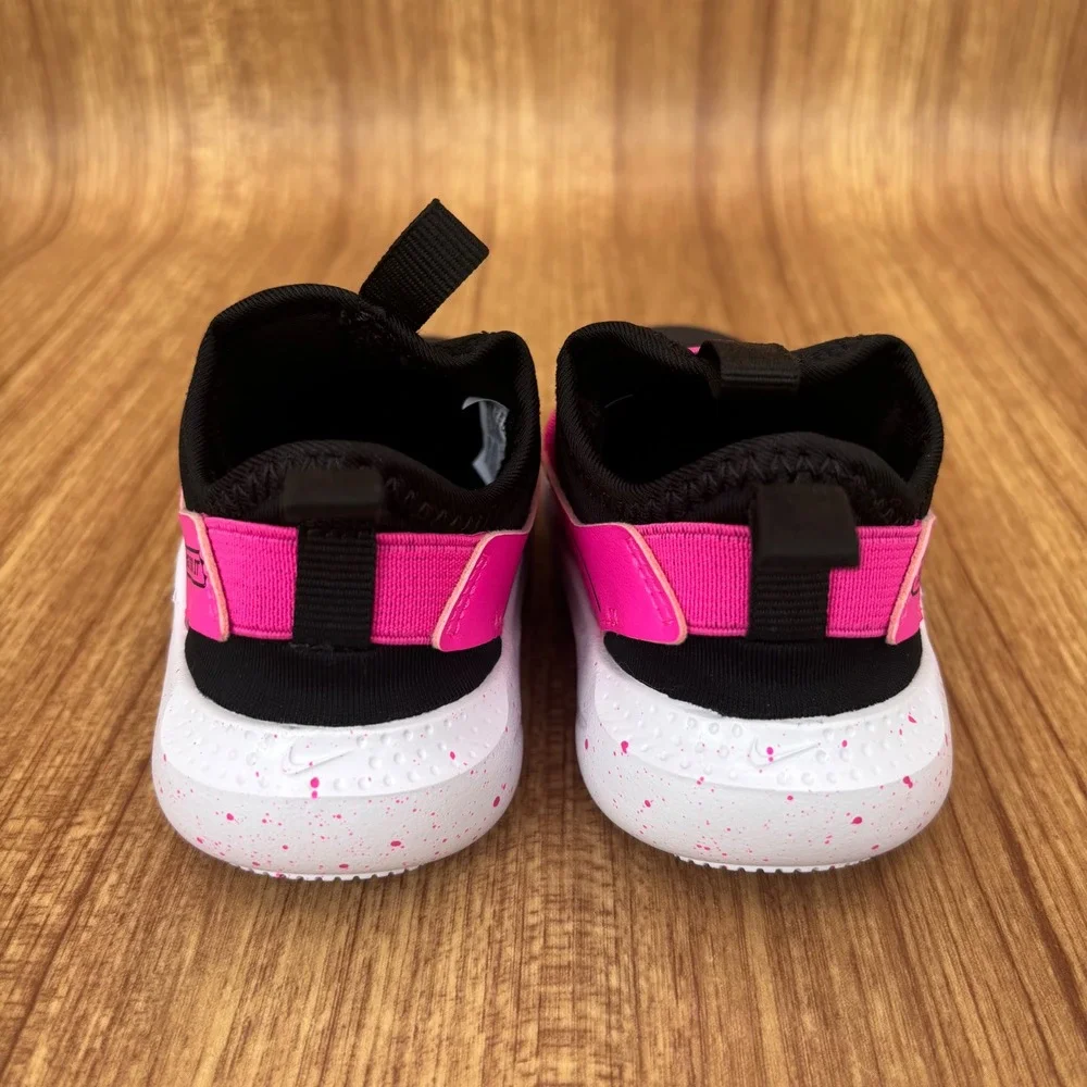 Nike Flex Runner 3 Toddler Size 5C Black Pink Slip On Athletic Sneakers NEW